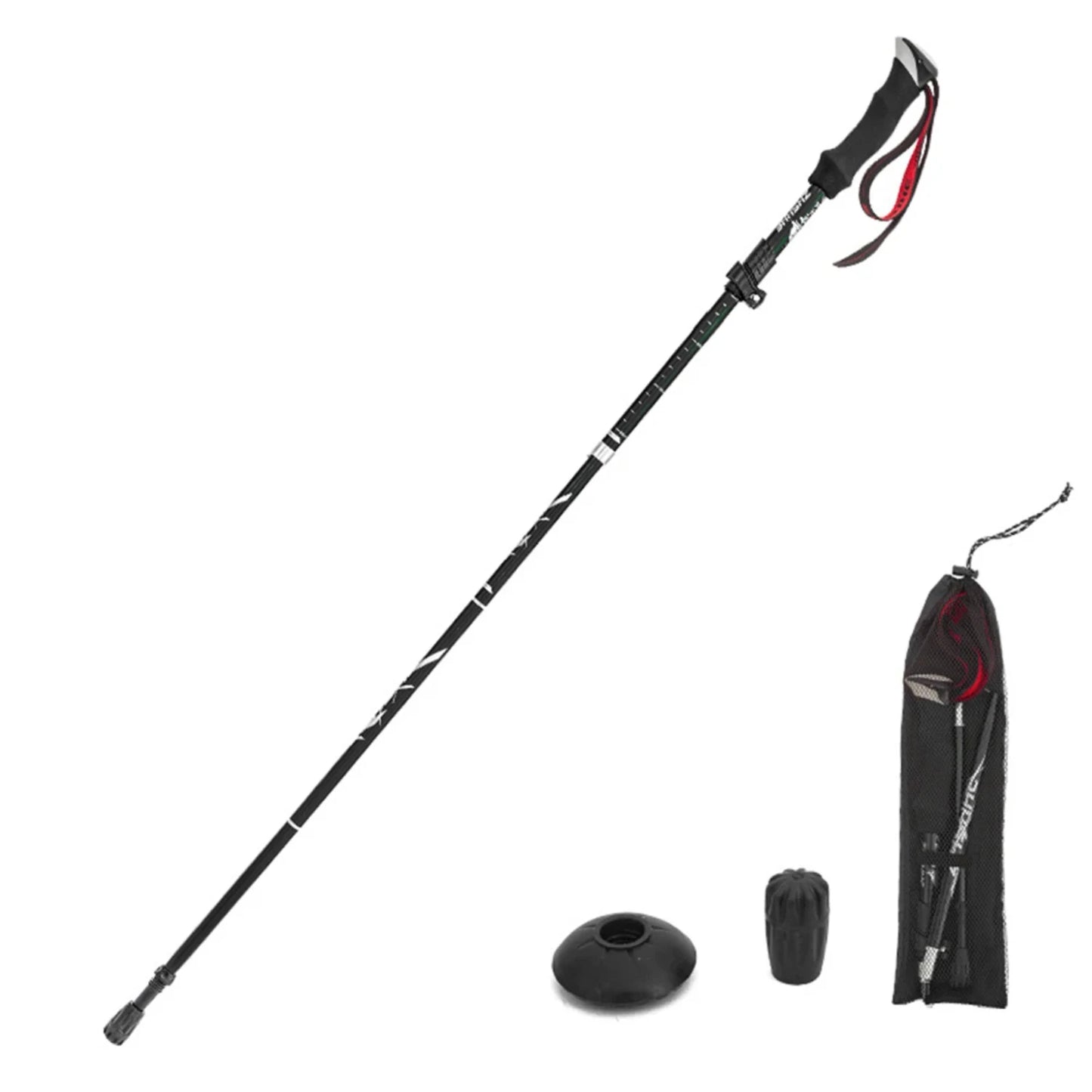 Lightweight Collapsible Trekking Pole Five-fold Walking Stick Hiking Camping Backpacking Aluminum Alloy Trekking Pole Crutches