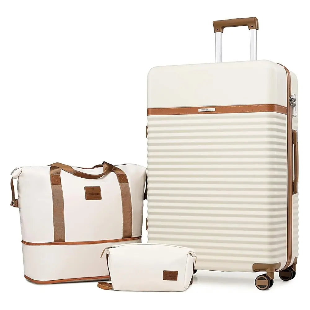 Joyway Expandable Luggage Sets,Hard Shell Lightweight Durable Suitcase with Duffel Bag and Toiletry Bag, TSA Lock,Spinner Wheels