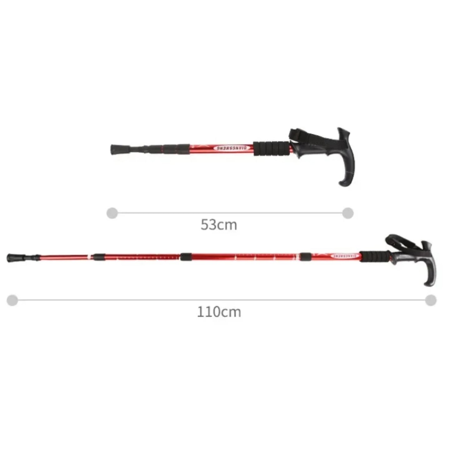 Aluminum Alloy Folding Walking Sticks Hiking High-quality Trekking Poles 4-section Telescopic Walking Sticks The Elderly
