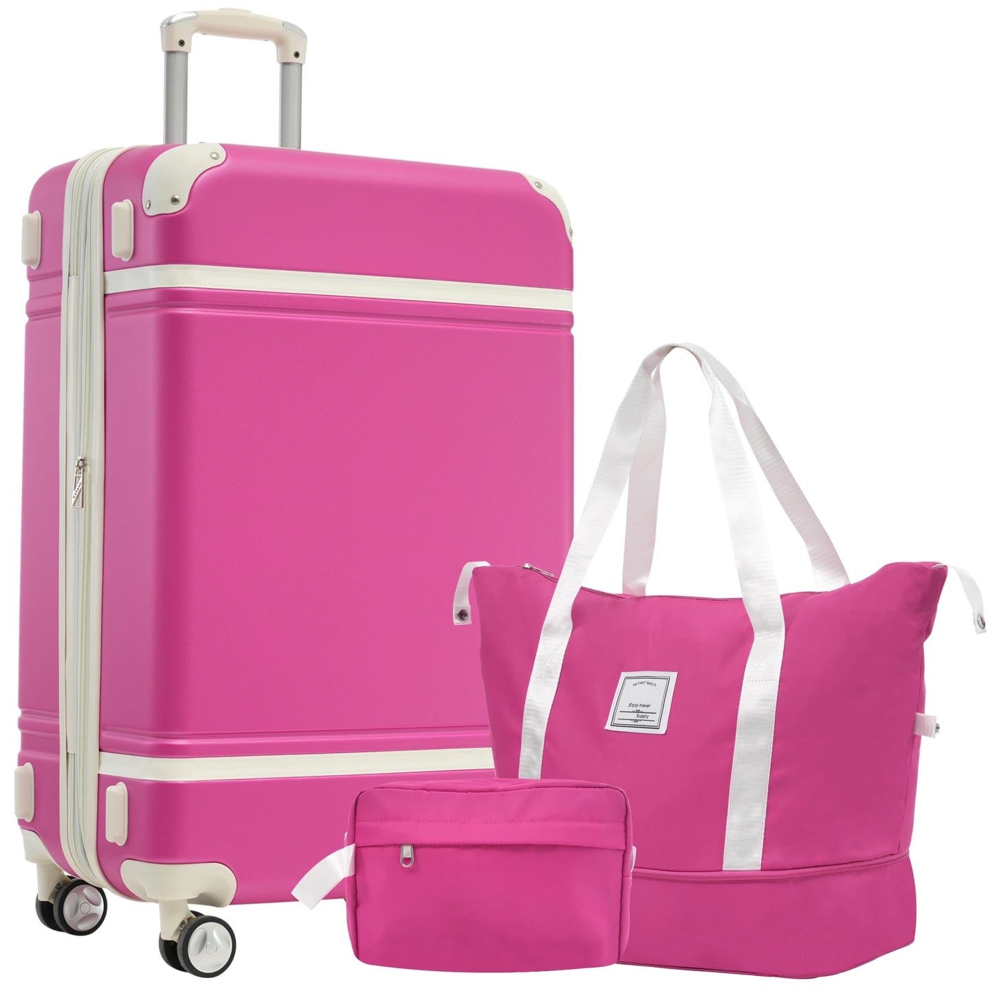 Hardshell Luggage Sets with Bags Lightweight Suitcase Double Spinner Wheels with TSA Lock ,Single Vintage Luggage 28 IN