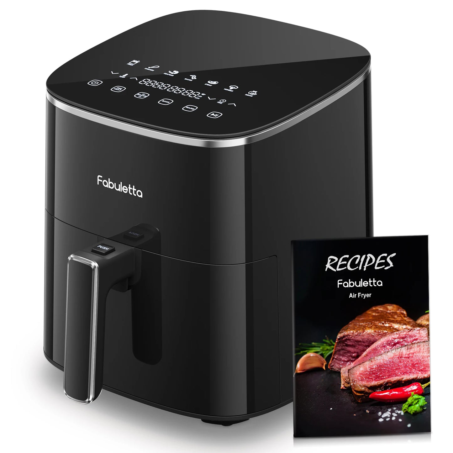 Air Fryer 11-in-1 Digital , Large 6 QT Airfryer with Easy View Windows, MAX 450℉ for Crispy, 50% Faster, Fast Roast, Preheat