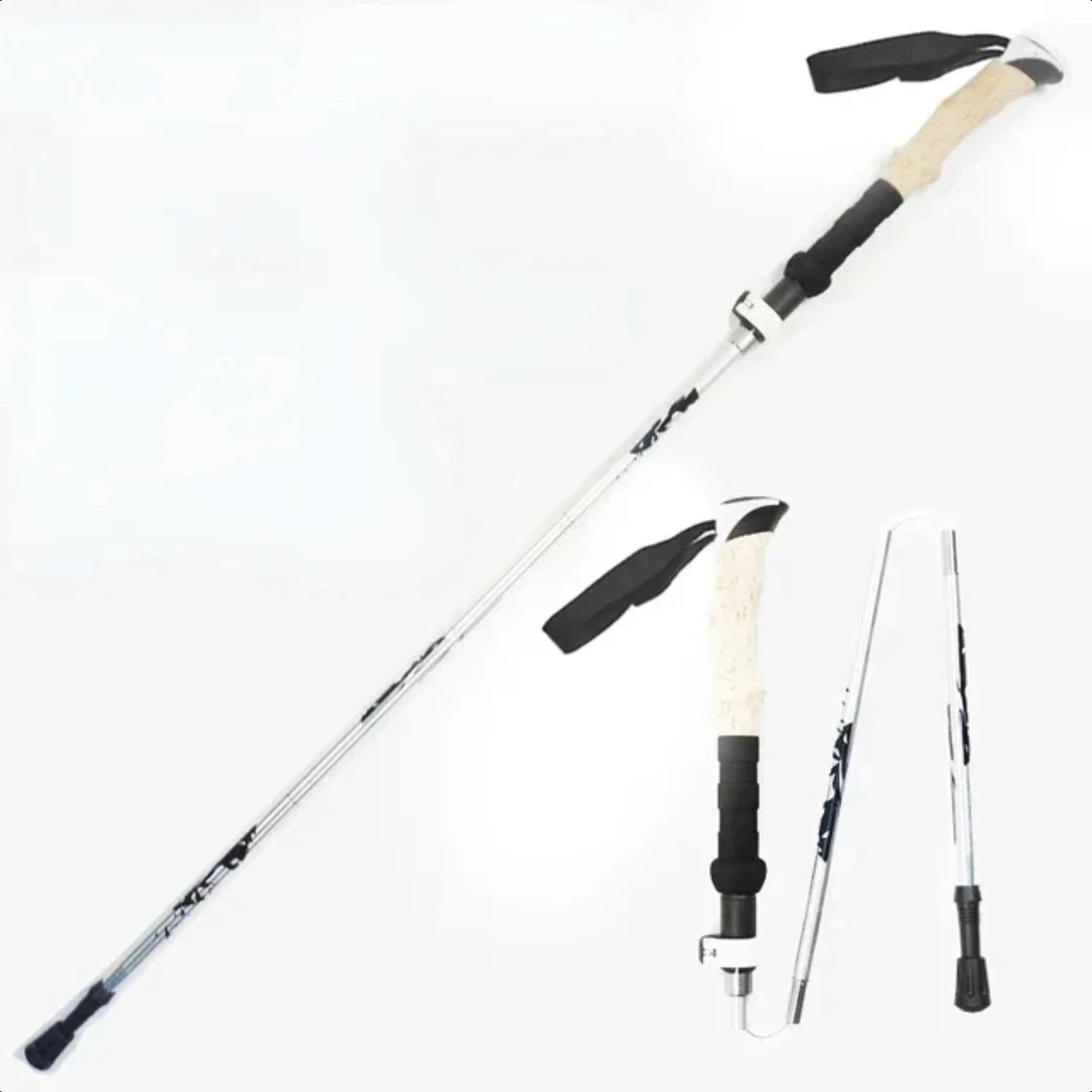 Ultralight Collapsible Telescopic Trekking Pole for Hiking and Travel, Anti Shock Alpinism Walking Stick for Outdoor Crutch