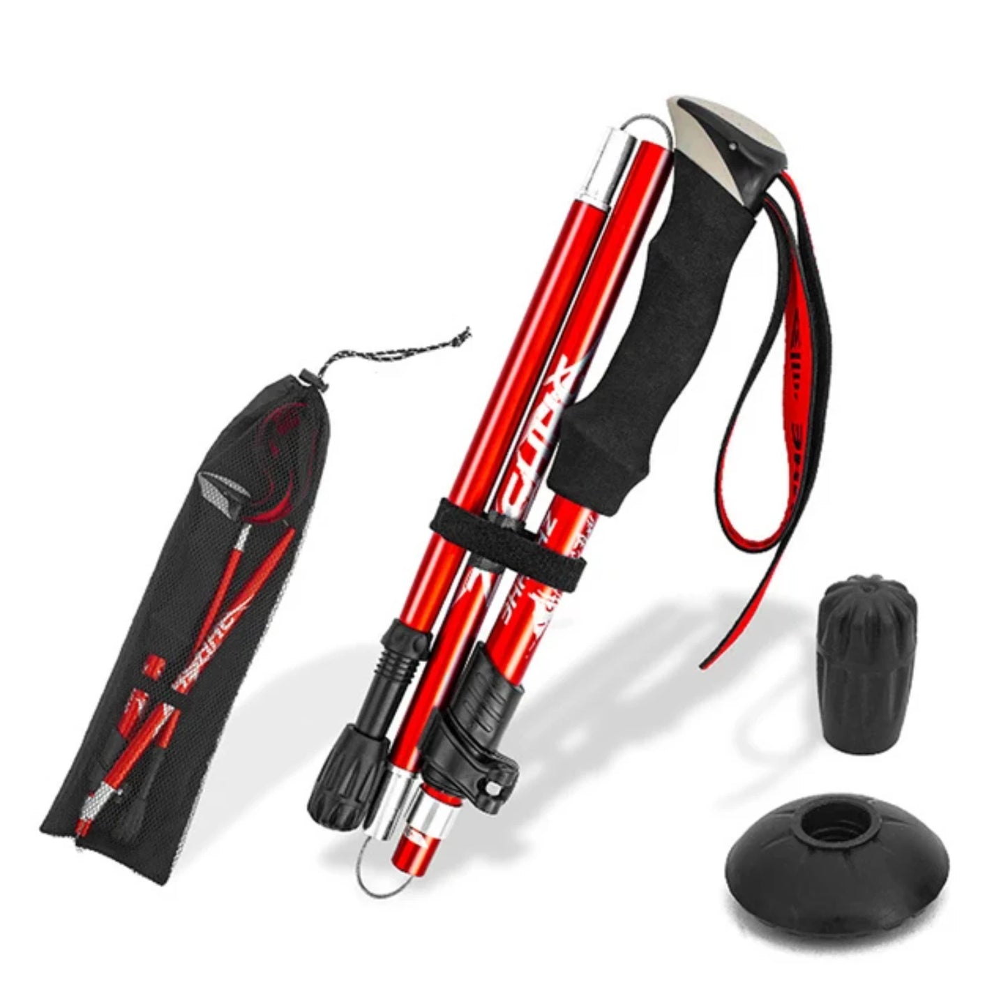 Lightweight Collapsible Trekking Pole Five-fold Walking Stick Hiking Camping Backpacking Aluminum Alloy Trekking Pole Crutches