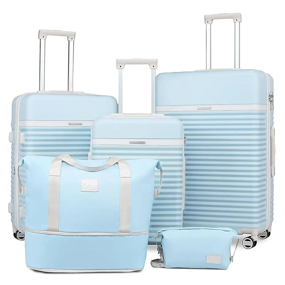 Joyway Expandable Luggage Sets,Hard Shell Lightweight Durable Suitcase with Duffel Bag and Toiletry Bag, TSA Lock,Spinner Wheels