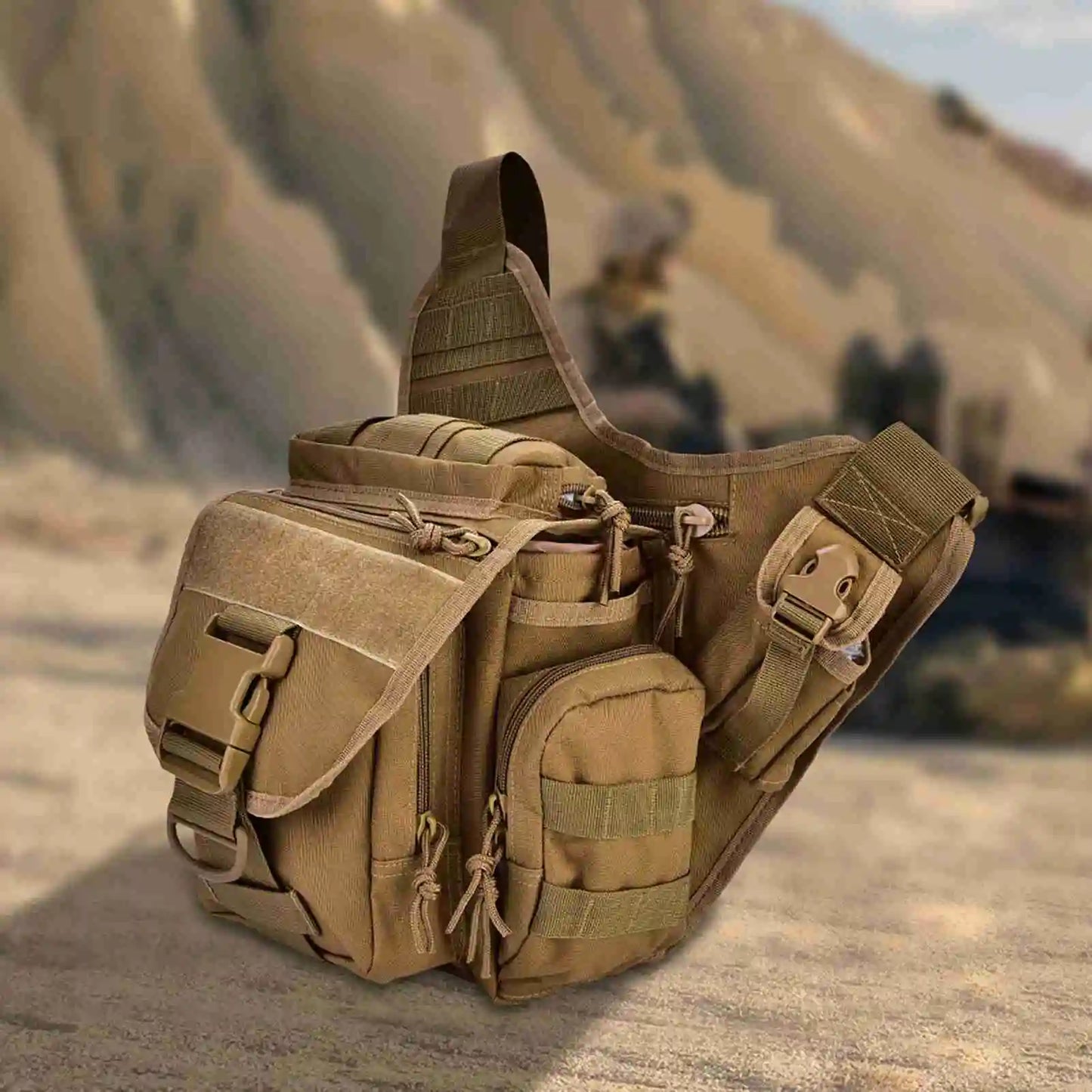 2Colors Men Military Chest Shoulder Bag Pack for Travel Hiking Outdoor Equipment Chest Bag Chest Pack Military Chest Bag