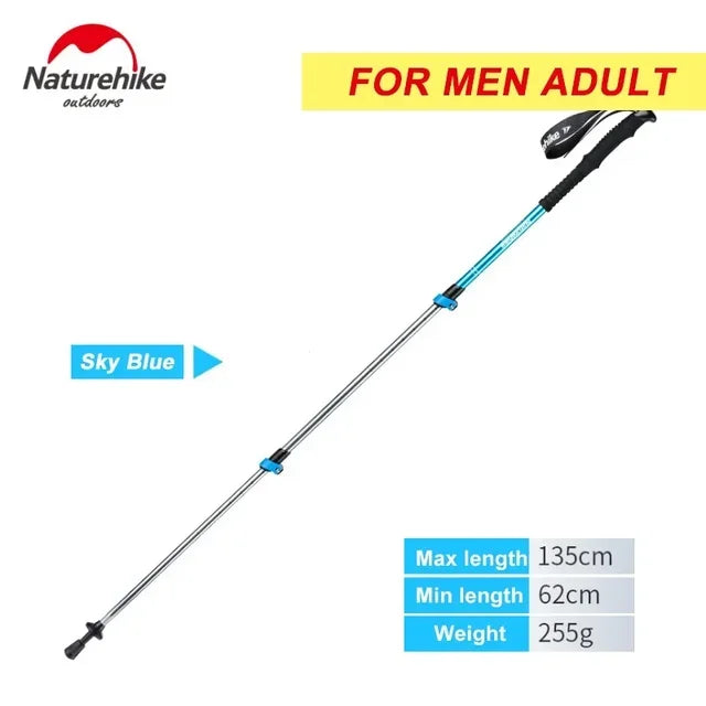 Alpenstocks Ultralight Trekking Folding Pole Walking Hiking sticks camping family Alpenstocks 1 pcs Walking stick self defense