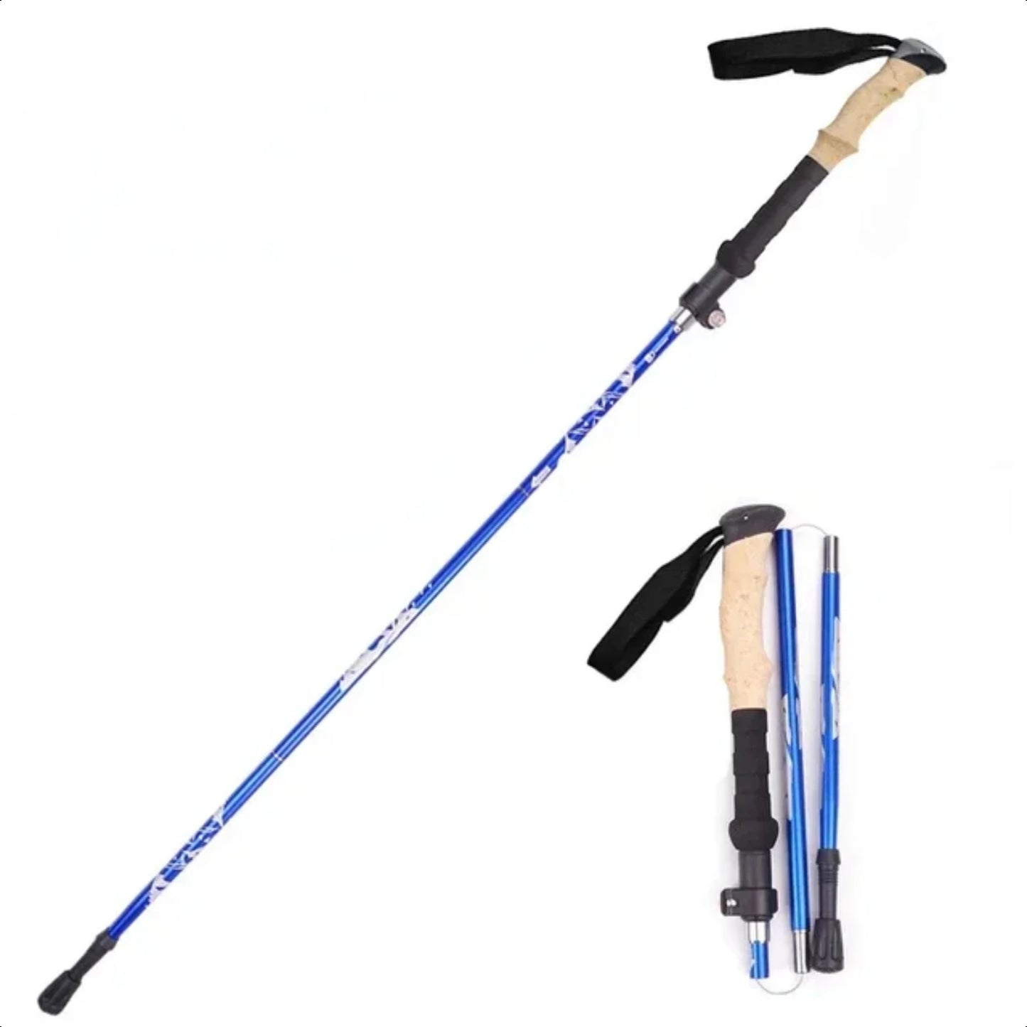 Ultralight Collapsible Telescopic Trekking Pole for Hiking and Travel, Anti Shock Alpinism Walking Stick for Outdoor Crutch