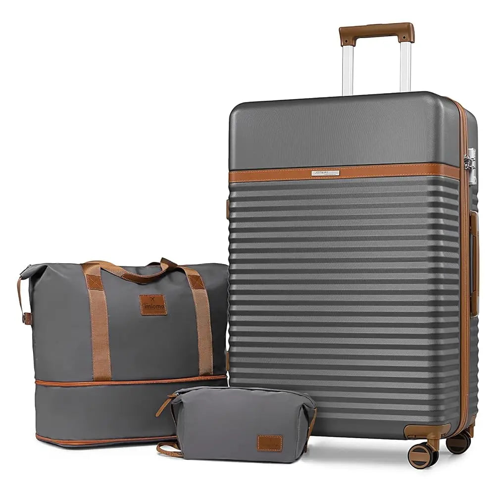 Joyway Expandable Luggage Sets,Hard Shell Lightweight Durable Suitcase with Duffel Bag and Toiletry Bag, TSA Lock,Spinner Wheels