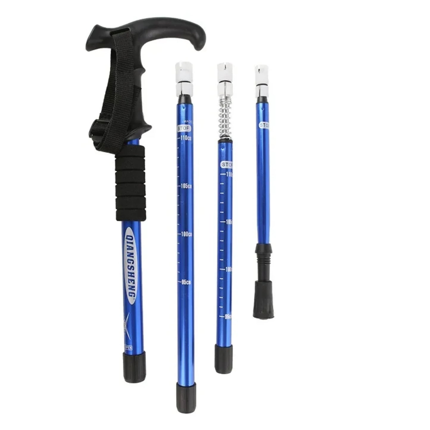 Aluminum Alloy Folding Walking Sticks Hiking High-quality Trekking Poles 4-section Telescopic Walking Sticks The Elderly