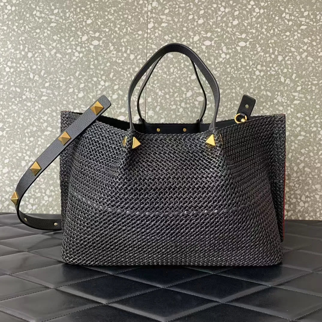 Casual Tote Bag Natural Grass Woven Bags Large Capacity Handbag Shoulder Bag Luxury Designer Bags Summer Beach Vacation Bag