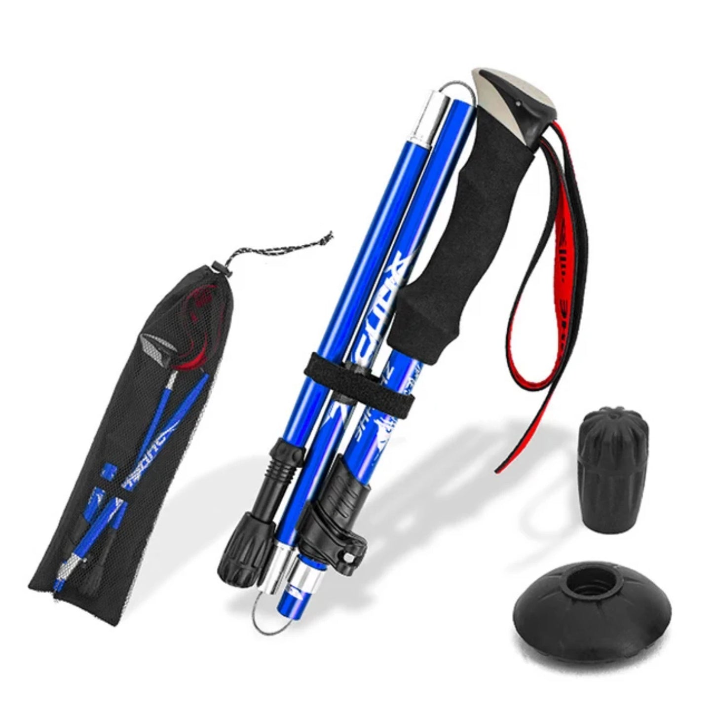 Lightweight Collapsible Trekking Pole Five-fold Walking Stick Hiking Camping Backpacking Aluminum Alloy Trekking Pole Crutches