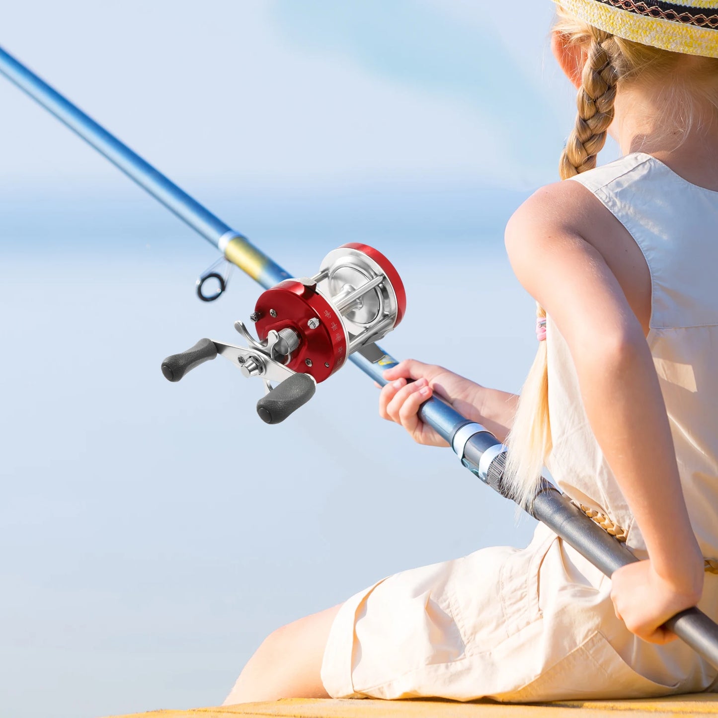 Round Baitcasting Reel, Conventional Reel for Catfish, Baitcasting Fishing Reel