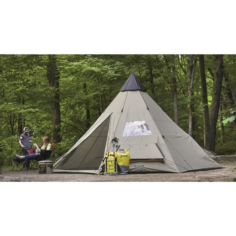 Guide Gear Camping Teepee Tent for Adults, Outdoor, Waterproof, Family, 8 Person, 18' x 18'