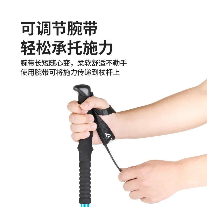 Ultralight Trekking Folding Pole Walking Hiking sticks camping family Alpenstocks 1pc Baston Hiking sticks ultralight Stick