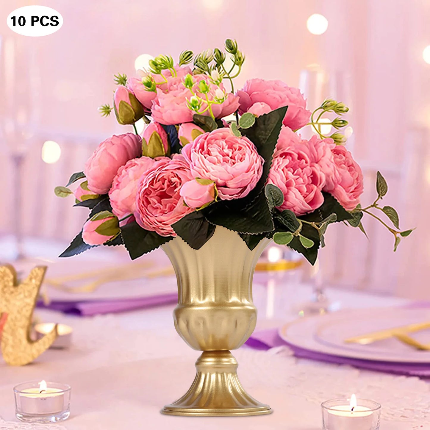 Stylish Wedding Flower Vase – Iron Construction with Baking Varnish, Perfect for Table Centerpieces