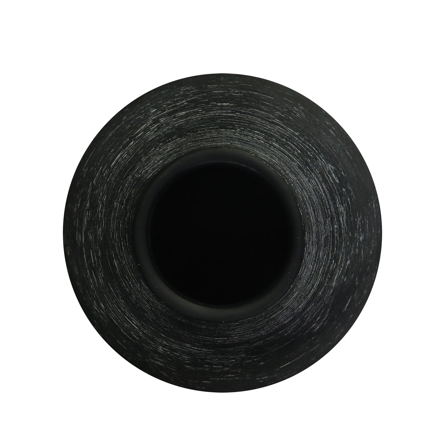 24 Textured Matte Ceramic Floor Vase, Black