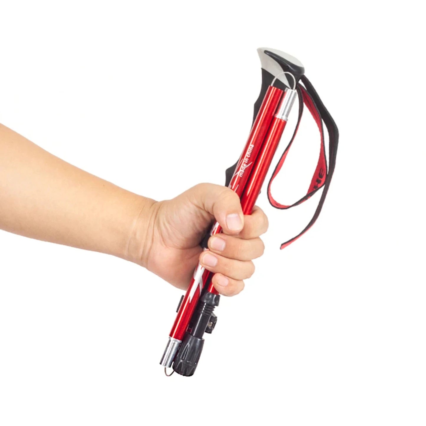 Lightweight Collapsible Trekking Pole Five-fold Walking Stick  Hiking Camping Backpacking Aluminum Alloy Trekking Pole Crutches