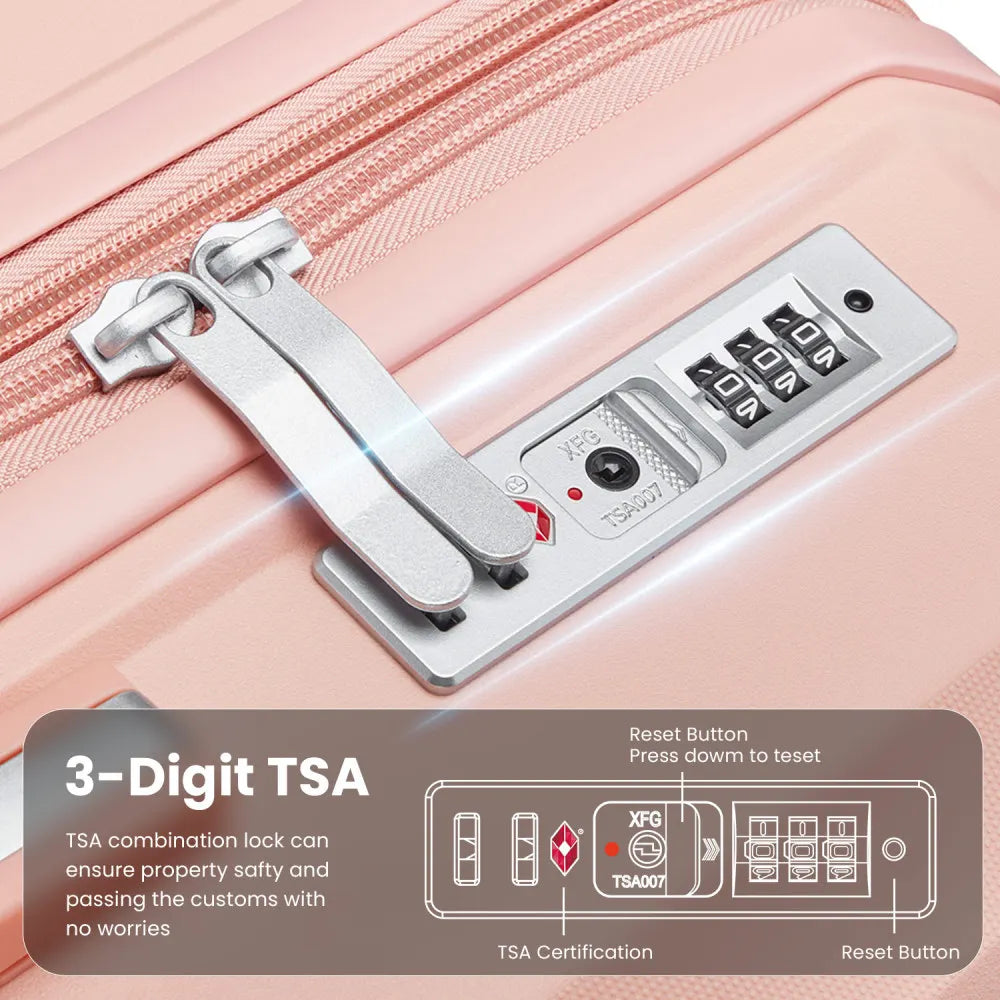 Luggage 4 Piece Sets Hard Shell Lightweight TSA Lock Carry on Expandable Suitcase with Spinner Wheels Travel Set for Men Women