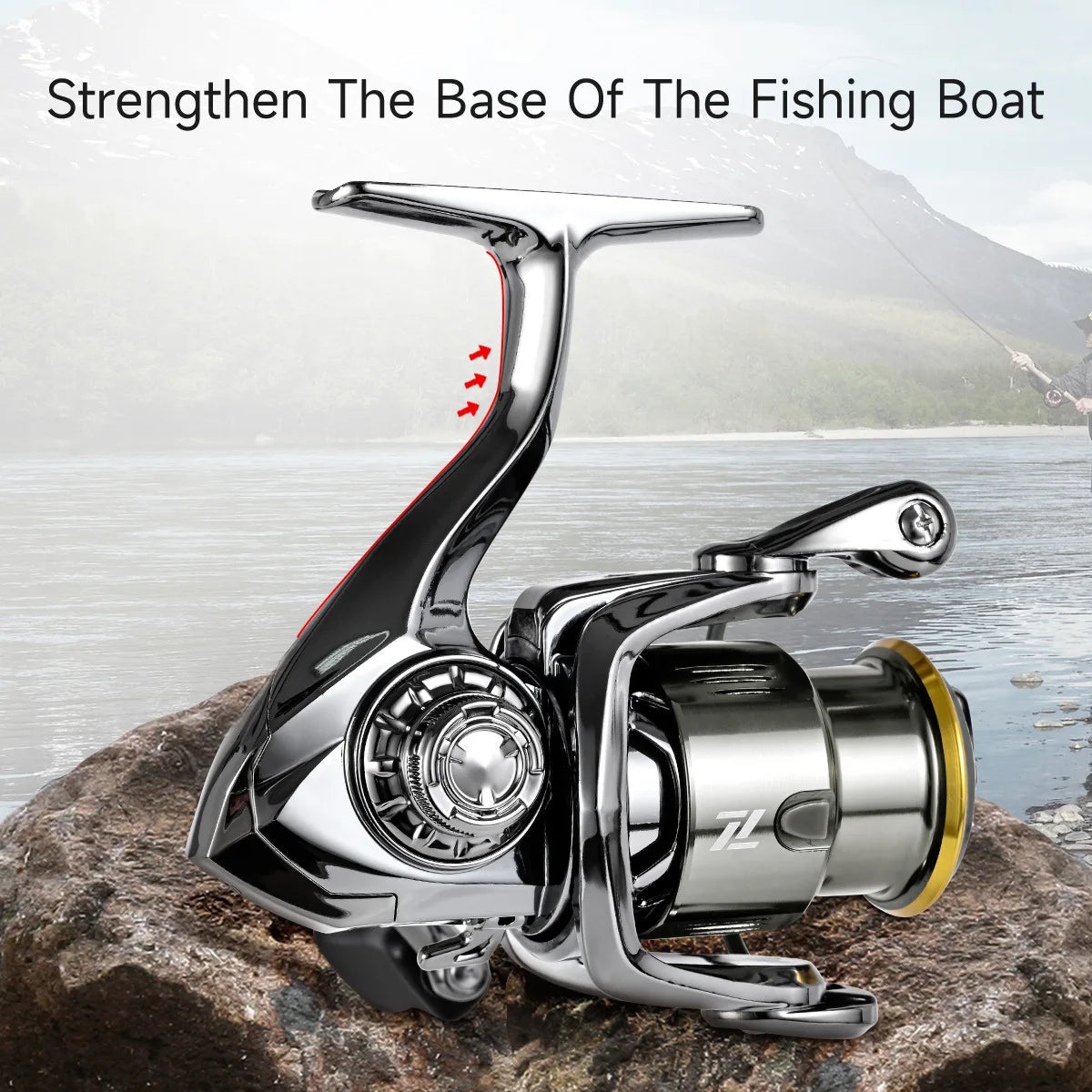 Dual Handle Spinning Reel 5.2:1 Gear Ratio 7+1 Bearing Left Right Hand Fishing Reel