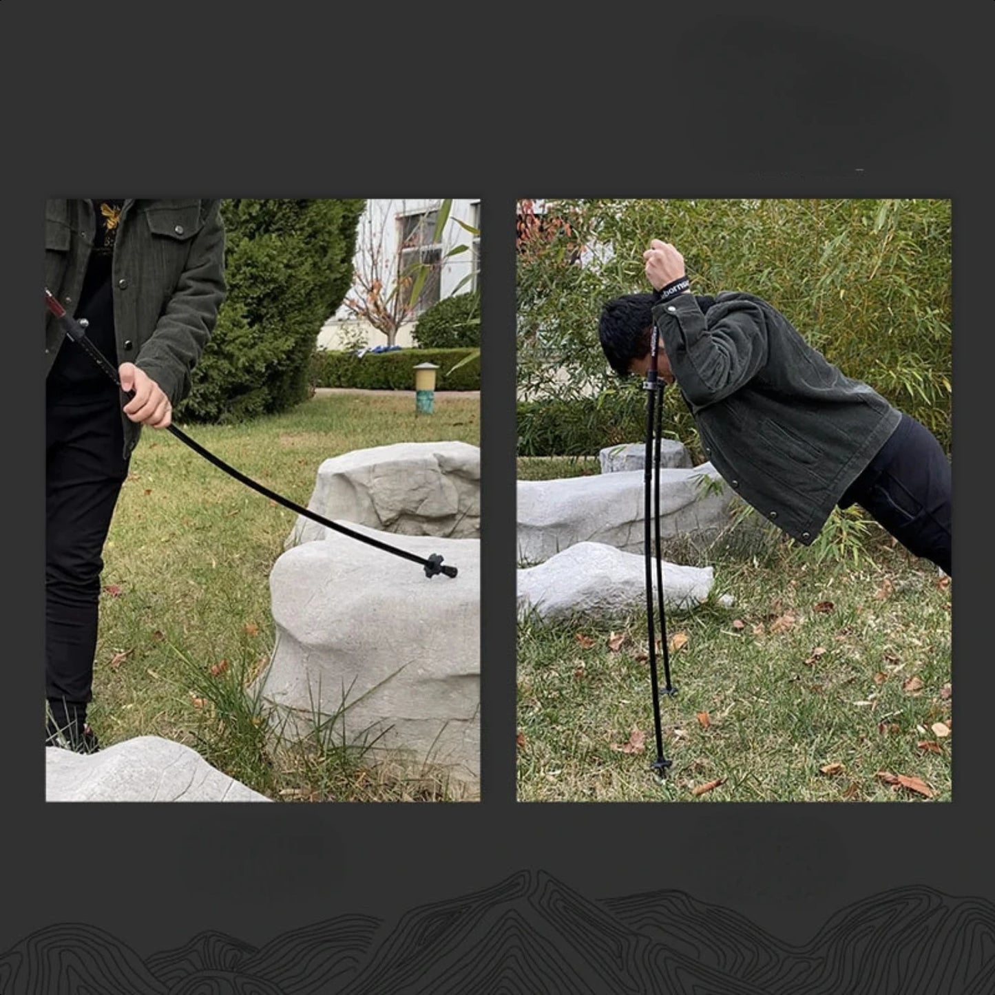 Portable, Lightweight and Convenient Collapsible Trekking Poles for Hiking and Walking: Easy-to-Carry Folding Hiking Stick, Comp
