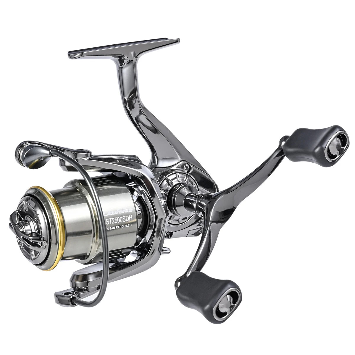 Dual Handle Spinning Reel 5.2:1 Gear Ratio 7+1 Bearing Left Right Hand Fishing Reel