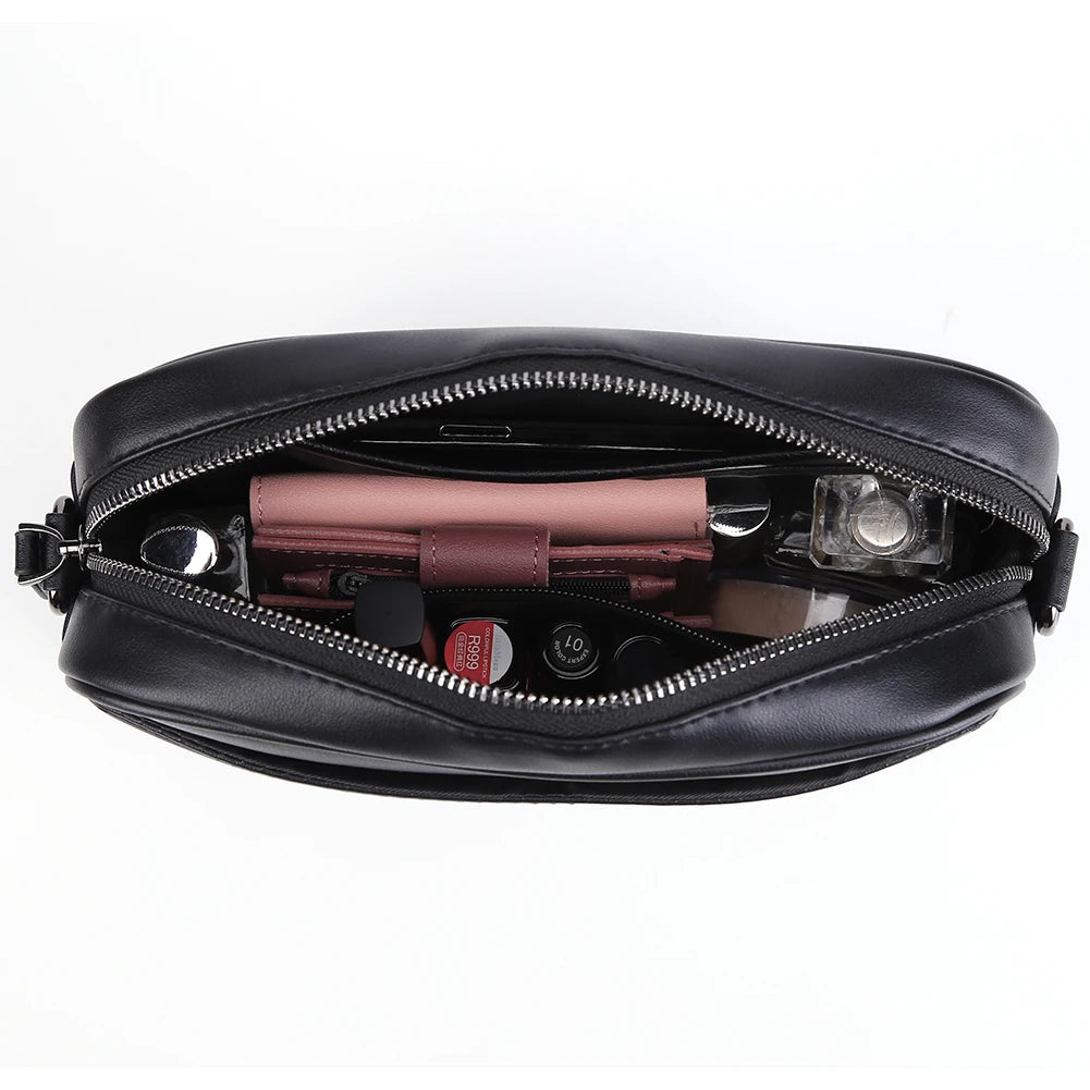 Leather Crossbody Satchel Classic Pattern Casual Business Men Shoulder Crossbody Bag Small Square Plaid Designer for Travel Work